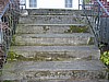 Before photo - steps with brick borders